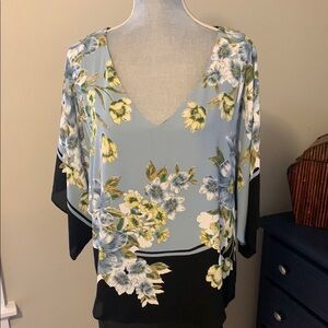 WHBM Floral Kimono Sleeve Top NWOT